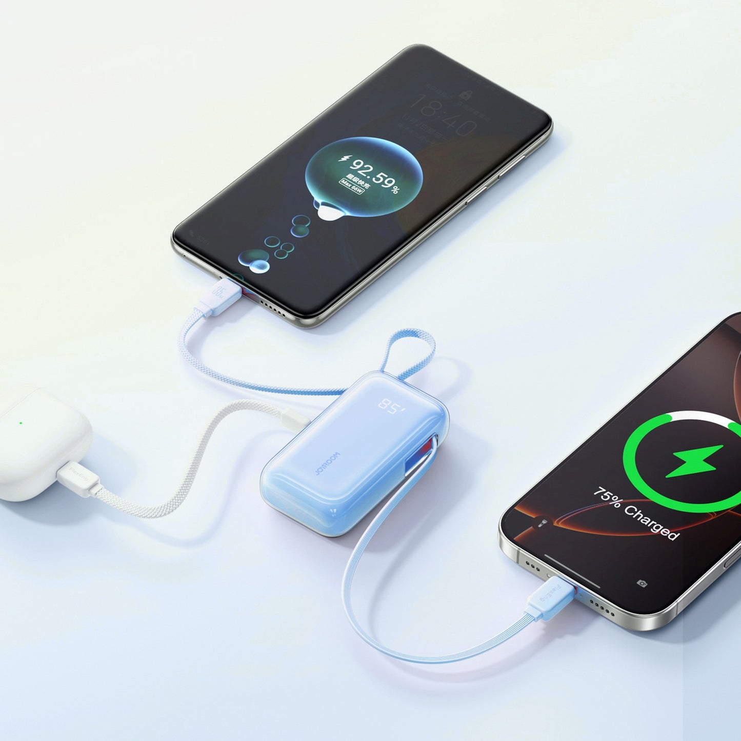 Power Banks – Powerbank 10000mAh 35W with retractable USB-C cable - Carlat