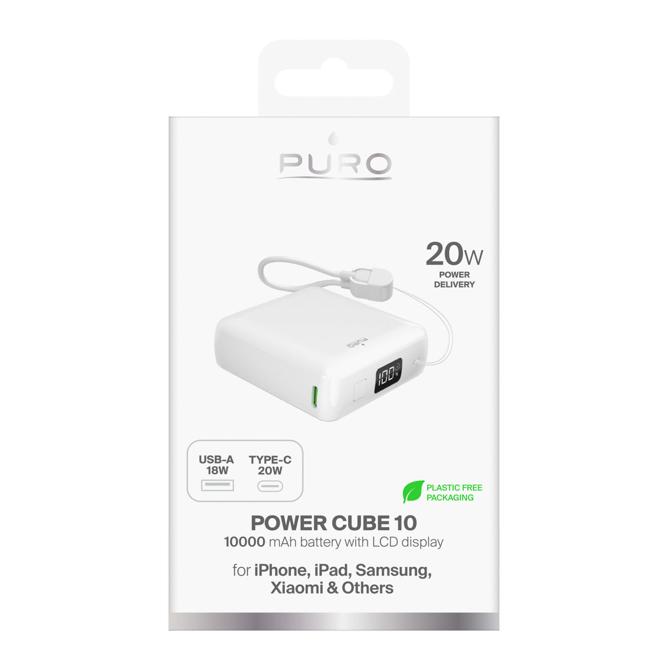 Power Banks – Powerbank 10000mAh USB-A USB-C with built-in display, - Carlat