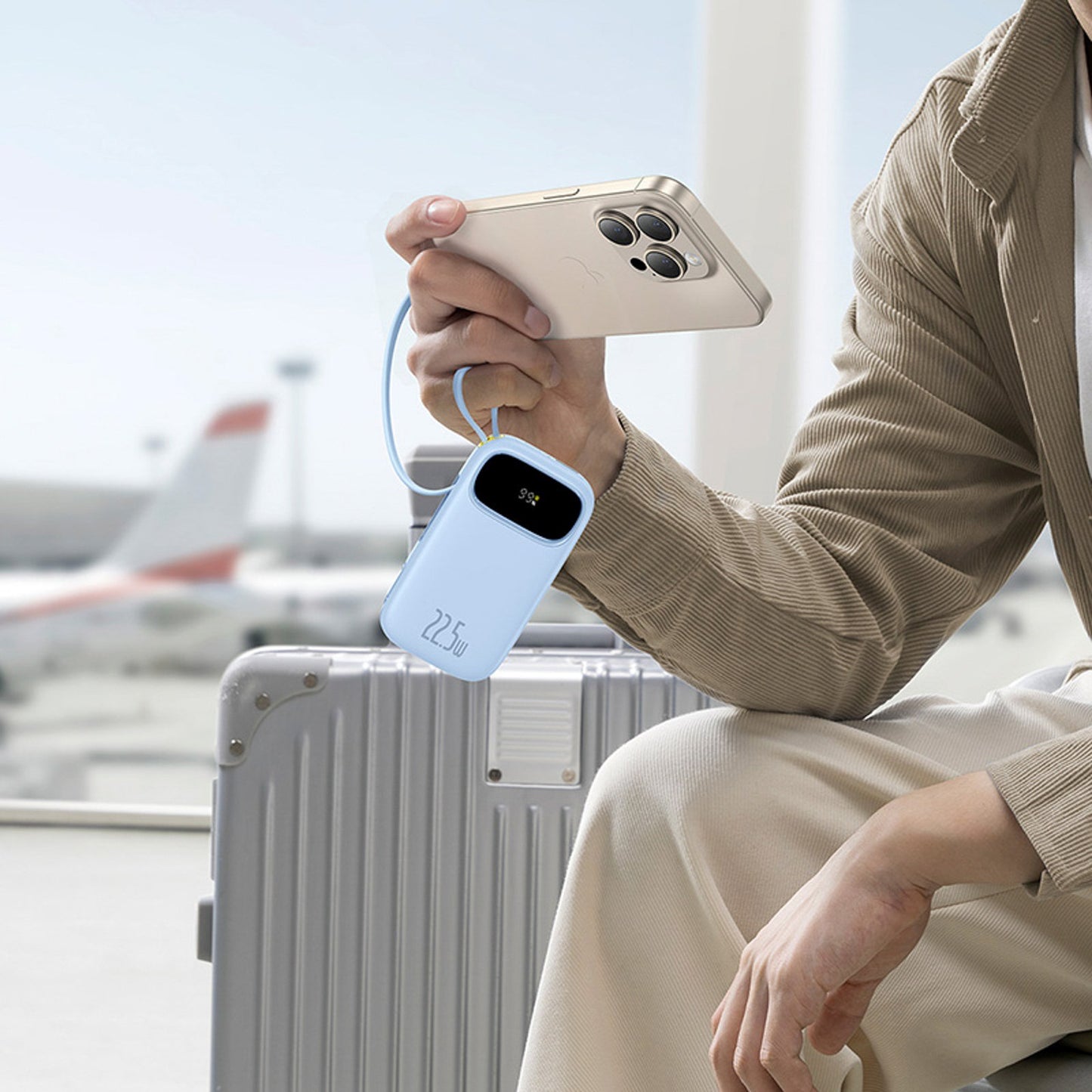 Power Banks – Powerbank 20000mAh with display and built-in cables - Carlat
