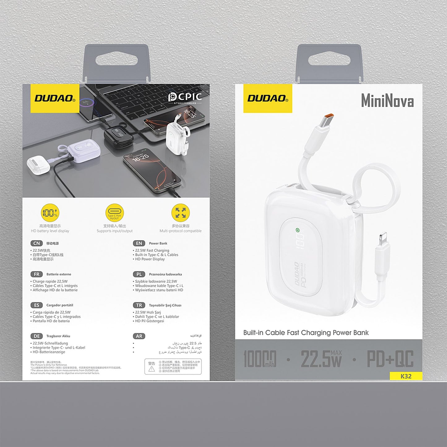 Power Banks – Powerbank K32 10000 mAh with built-in USB-C - Carlat