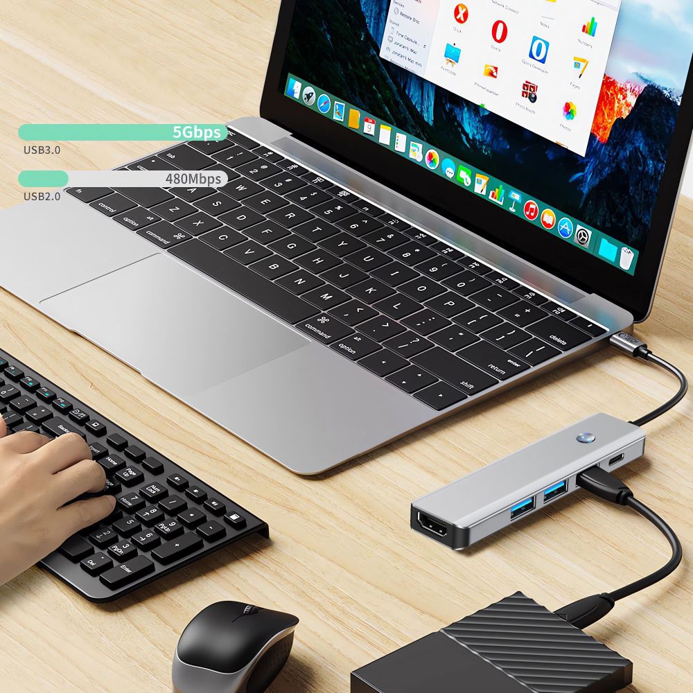 Power Connector Adapters – 5in1 HUB Adapter USB-C PD USB-A - Carlat