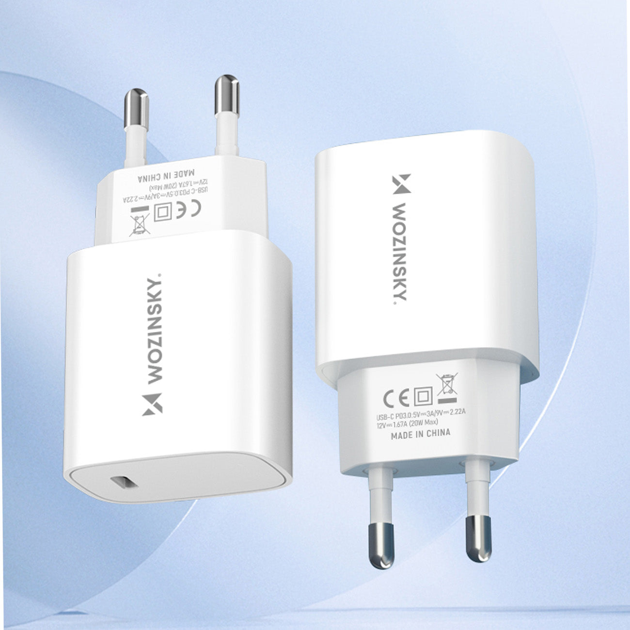 Power Supply Enclosures – 20W USB-C 100-240V wall charger, white - Carlat