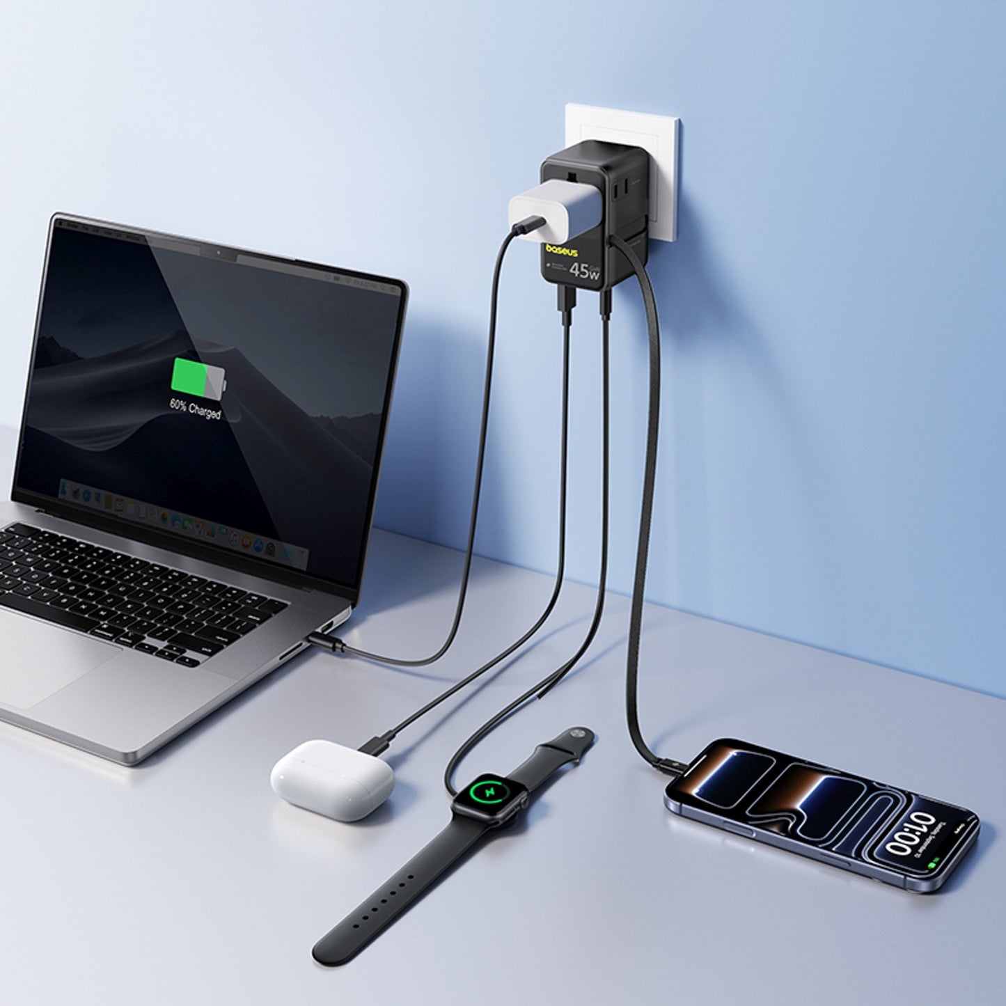 Power Supply Enclosures – 6in1 travel adapter with retractable USB-C - Carlat