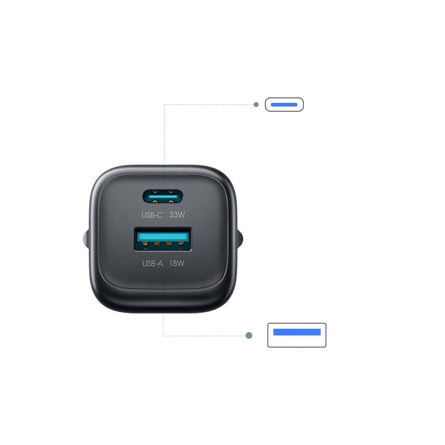 Power Supply Enclosures – USB-A USB-C 33W wall charger with - Carlat
