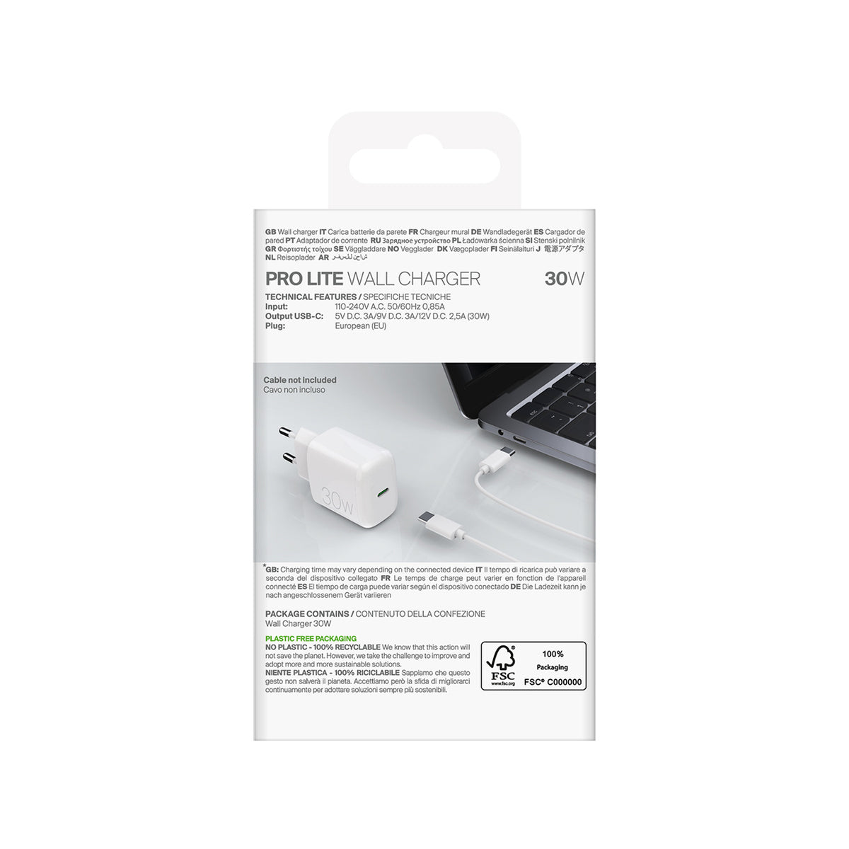 Power Supply Enclosures – USB-C 30W wall charger - white - Carlat