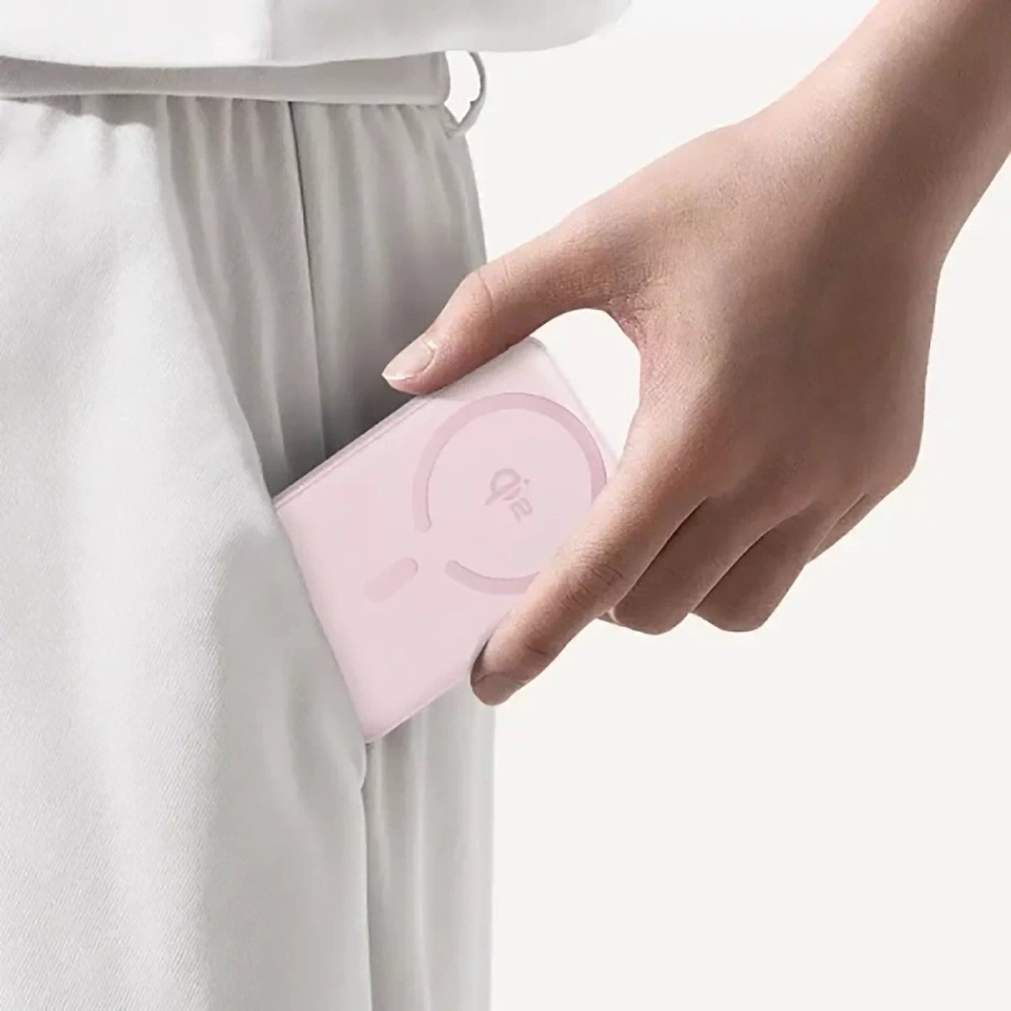Powerbank 10000mAh 22.5W EnerFill FM12 Qi2 MagSafe with USB-C 20V 3A 30cm cable - pink - Carlat