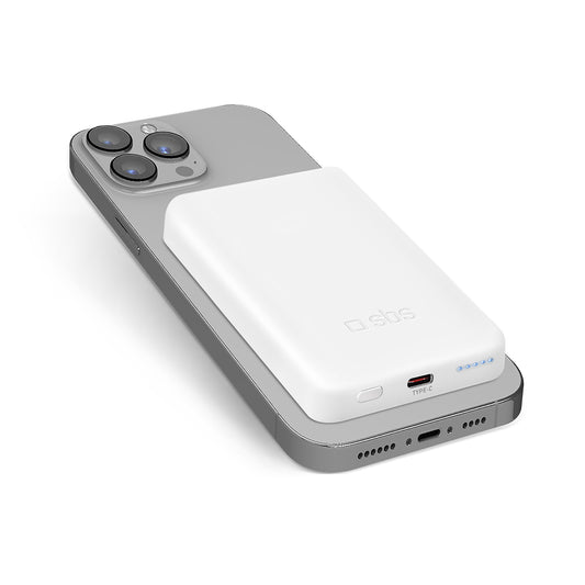 Powerbank 5000 mAh USB-C compatible with MagSafe - white - Carlat