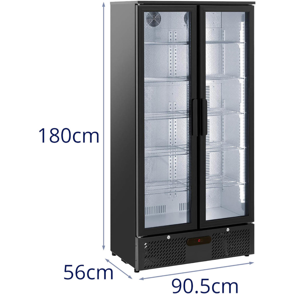 Refrigerator Accessories – Bar fridge for drinks, 2-door, glass, 458 - Carlat