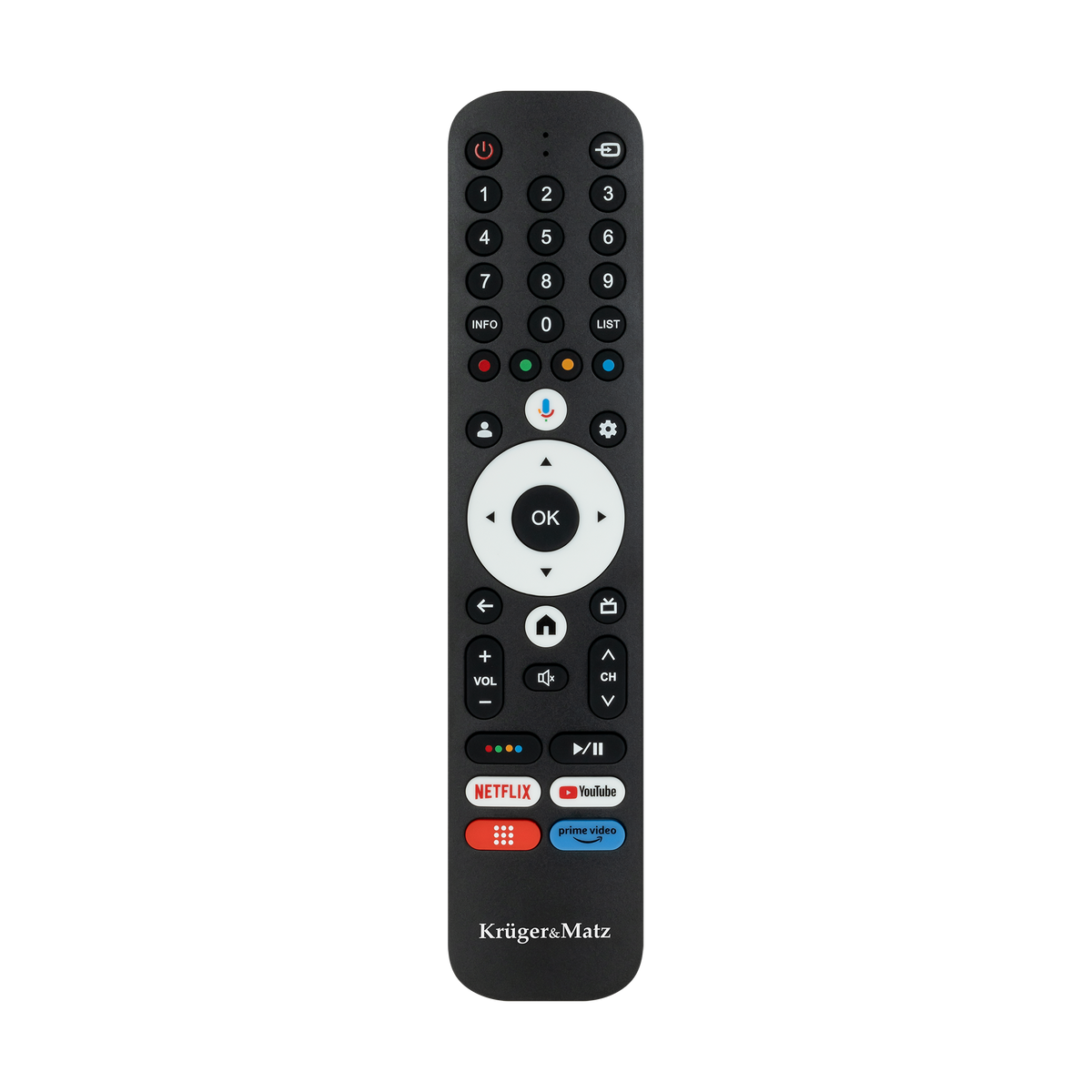 Remote controls – Kruger&Matz Google TV Remote Control with Number Buttons - Carlat