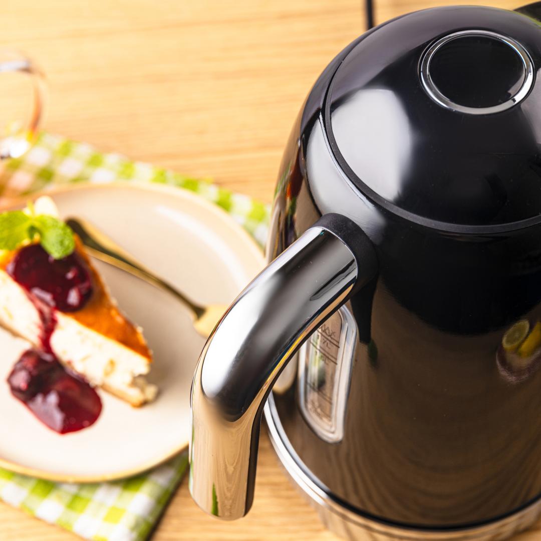 Klausberg Retro Electric Kettle with Thermometer, LED Display, Black, 1.7 L – image 16