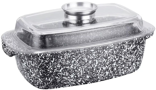 Roasting pans – 4.5-liter roasting pan, Klausberg gray marble pattern - Carlat