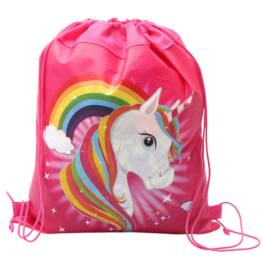 School Shoe Bag, Gym Uniform, Unicorn, Rainbow, Pink, 35x27 cm - Carlat