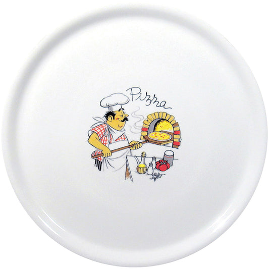 Serving Bowls – Traditional porcelain pizza plate, white, diameter. 31 - Carlat