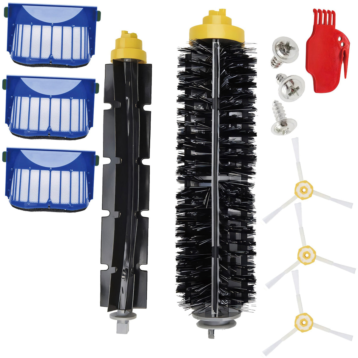 Set of brush filters for iRobot Roomba 600, 605, 610, 616, 620, 650, 670, 681, and 696 - Carlat