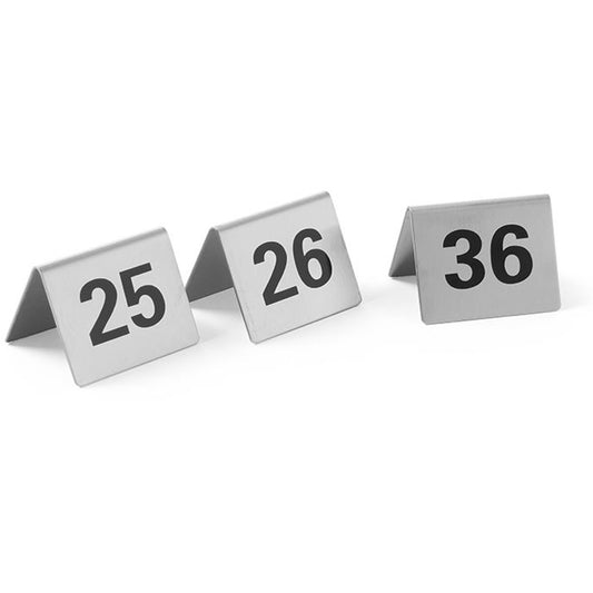 Signage – Information plate TABLE NUMBER 25-36 stainless steel, set - Carlat