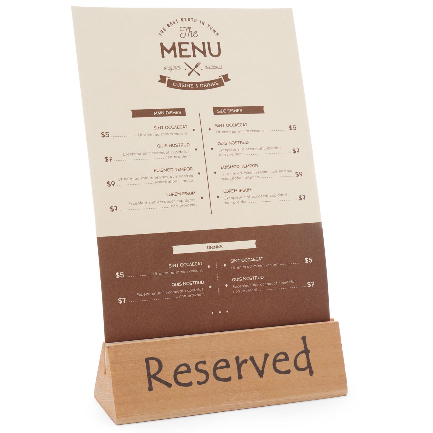 Signage – RESERVED RESERVATION wooden information sign - Hendi 664308 - Carlat