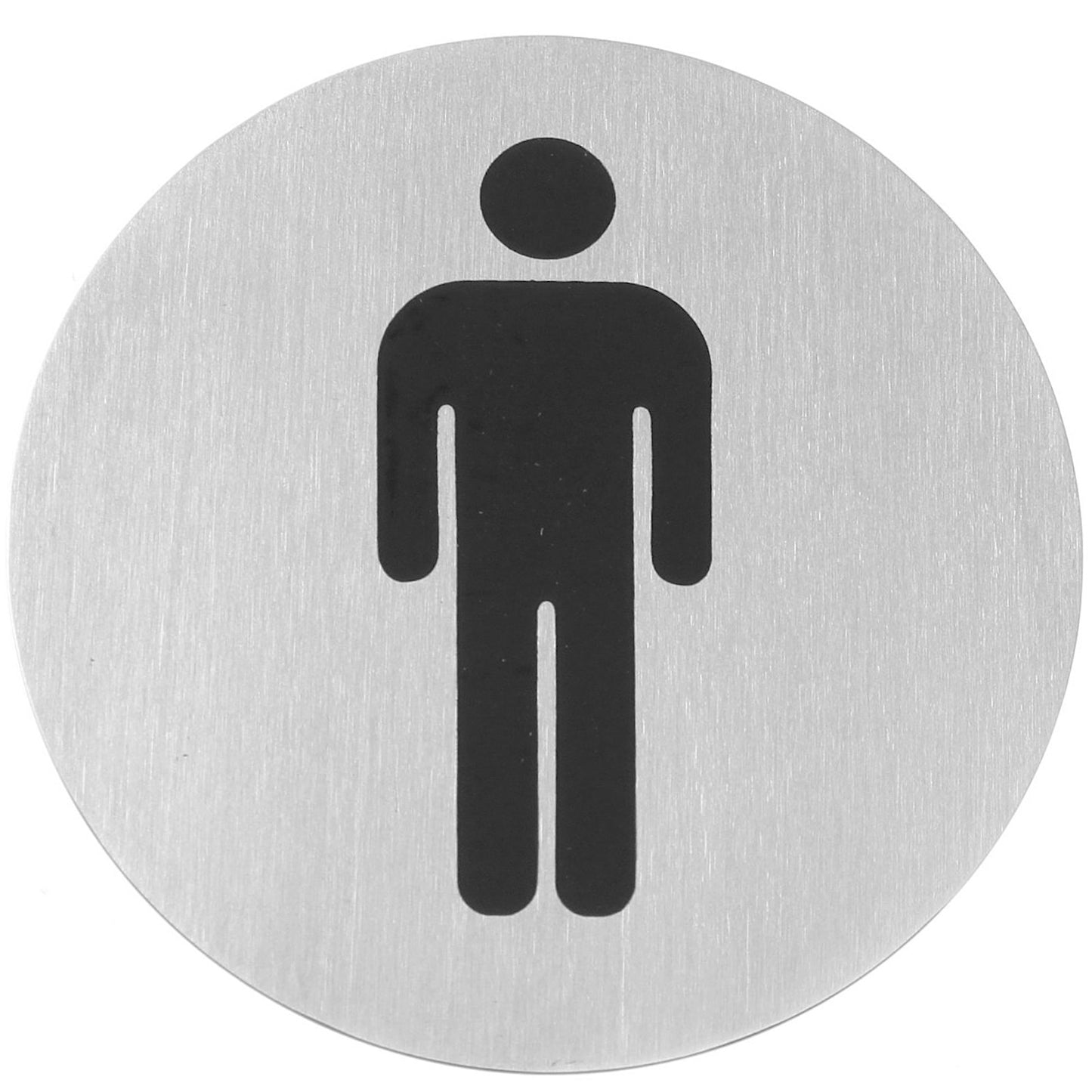 Signage – Self-adhesive information board for toilet doors, men, diameter. - Carlat