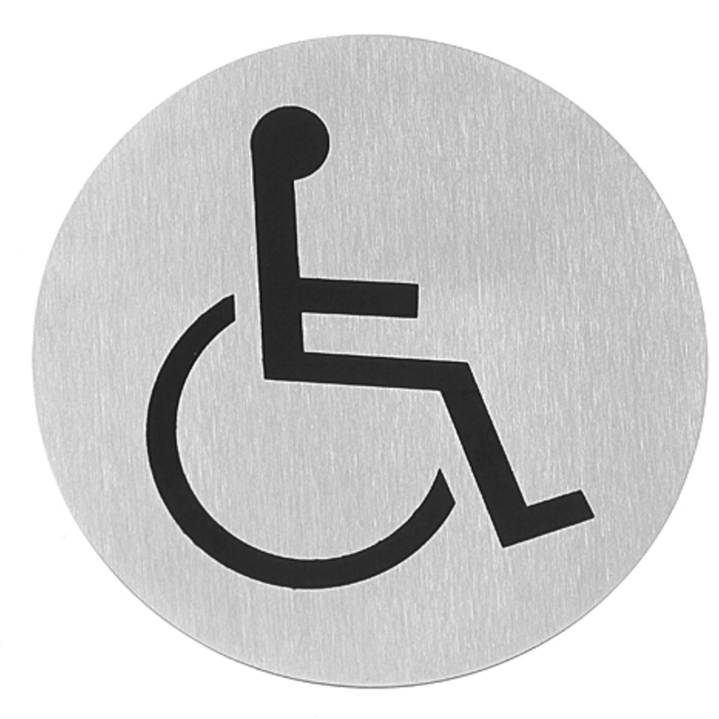 Signage – Self-adhesive information plate FOR THE DISABLED, stainless steel, - Carlat