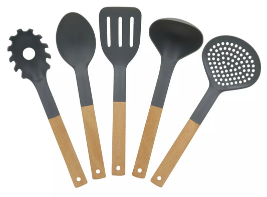 Spoons, tongs, and spatulas – Kitchen utensils, 5-piece set by Klausberg - Carlat