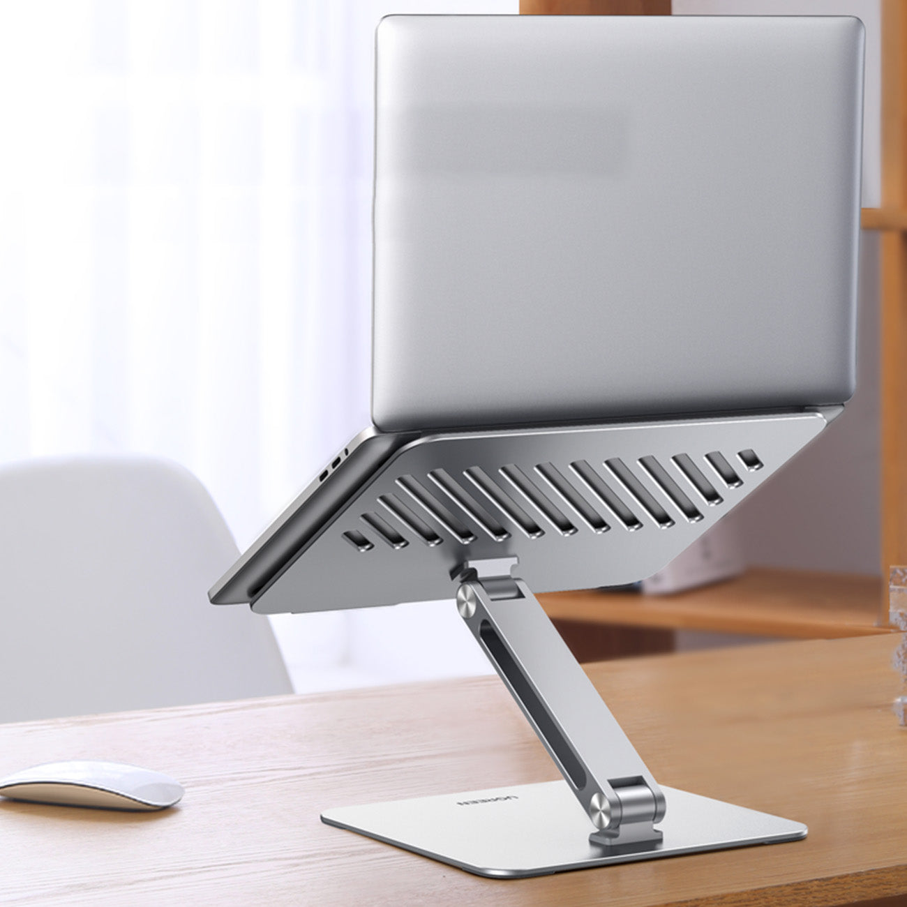 Stand, foldable stand for laptop, tablet, for standing work, silver - Carlat