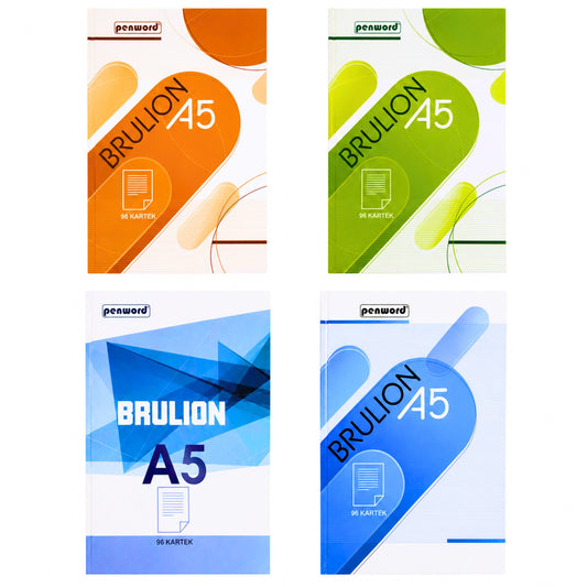 Stationery – A5 Grid-Ruled Notebook with Margins, 96 Pages, PENWORD - Carlat