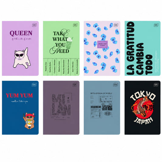 Stationery – A5 Notebook, Thick Lines, 60 Pages, Assorted Designs, INTERDRUK - Carlat