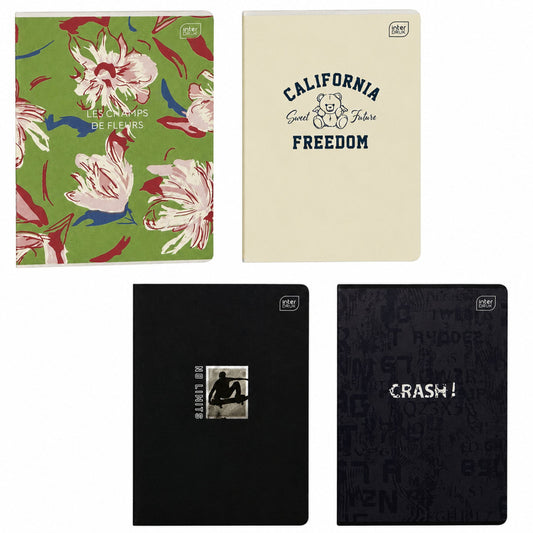 Stationery – A5 Notebook, Thick Lines, 80 Pages, Assorted Designs, INTERDRUK - Carlat