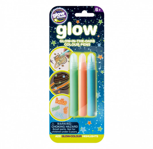 Stationery – Brainstorm Glow-in-the-Dark Pens, 3-Pack - Carlat