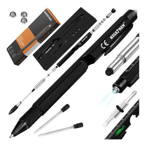 Stationery – Multifunction Pen - Black 9-in-1 Bigstren - Carlat