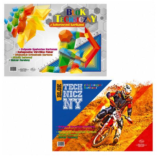 Stationery – PROTOS A3 Color Technical Pad, 8 Sheets, 120g - Carlat