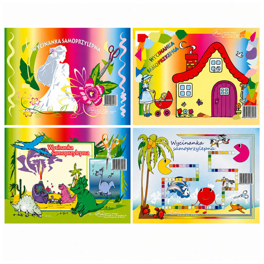 Stationery – PROTOS A4 "Cut-Out Mix" Pad of Self-Adhesive Colored Paper - Carlat