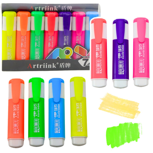 Stationery – Set of 7 Colorful Nenowe Highlighters - Carlat