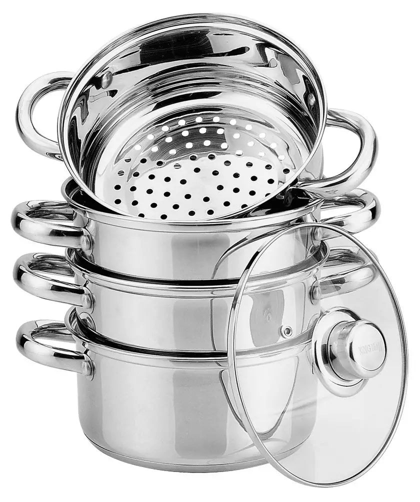 Steamer Pot, Stainless Steel, 5-Piece Set, 22 cm Diameter, 4 L, Kinghoff - Carlat