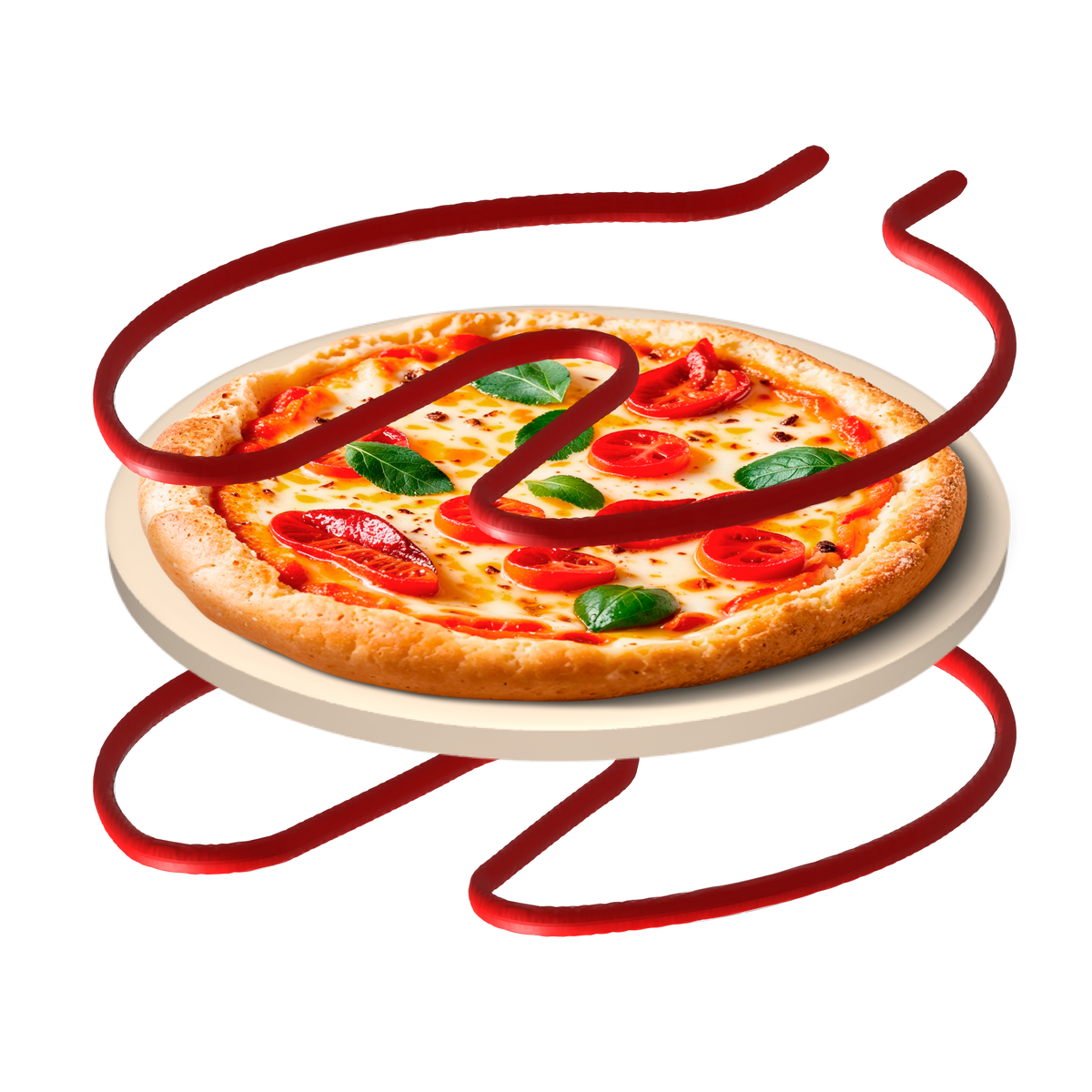TEESA SUPREME FUN 1200W Pizza Oven, 420 degrees, two heating elements, red - Carlat