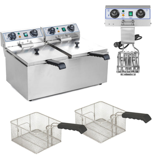 TIMER 2x9L electric fryer - Carlat