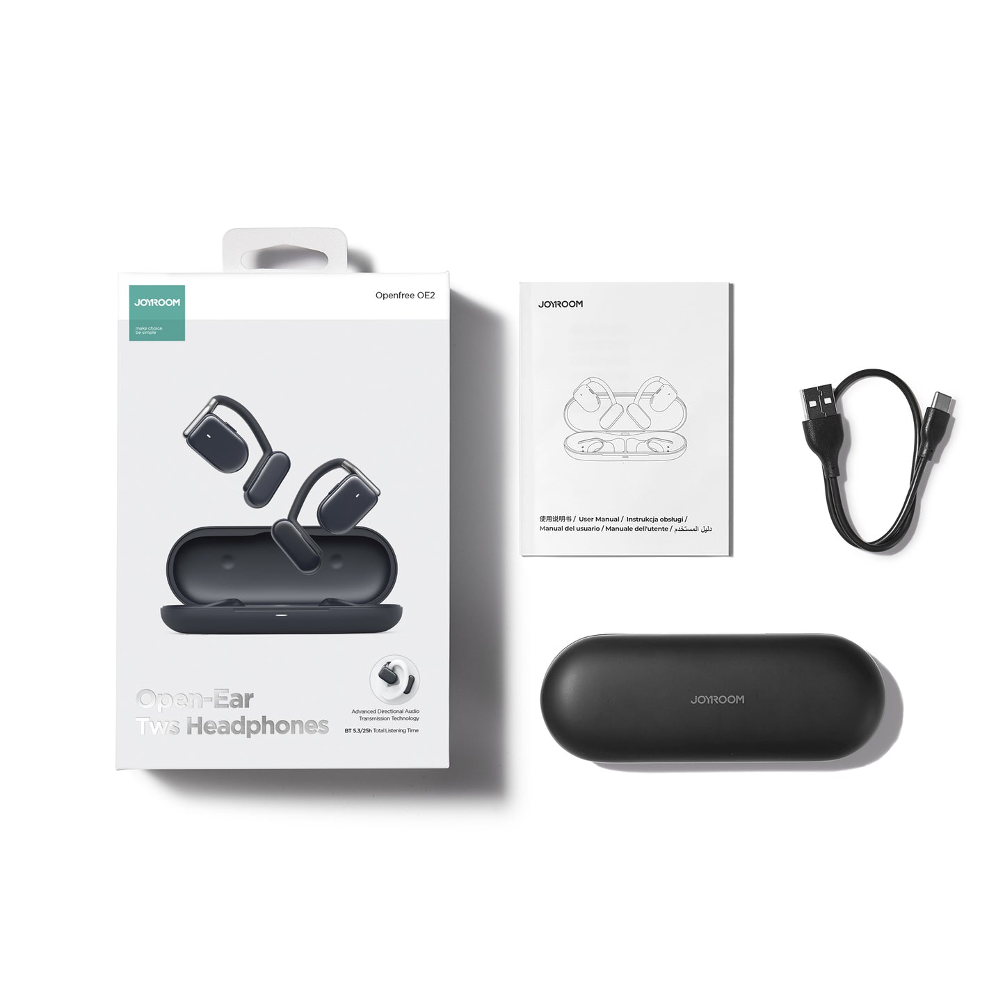 TWS Openfree JR-OE2 wireless headphones, dark blue - Carlat