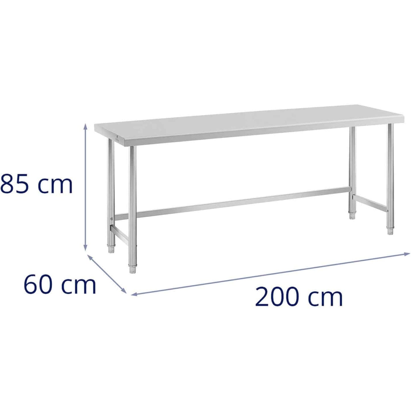 Tables – Kitchen table, stainless steel, 200 x 60 cm - Carlat