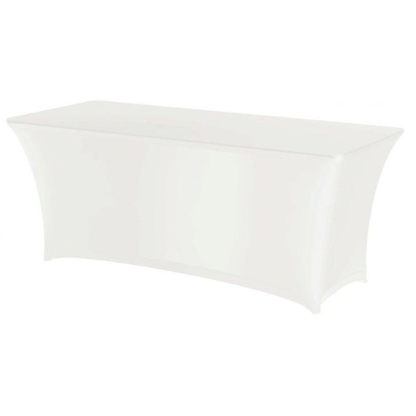Tables – Rectangular tablecloth without ironing, Jersey fabric, white - Carlat