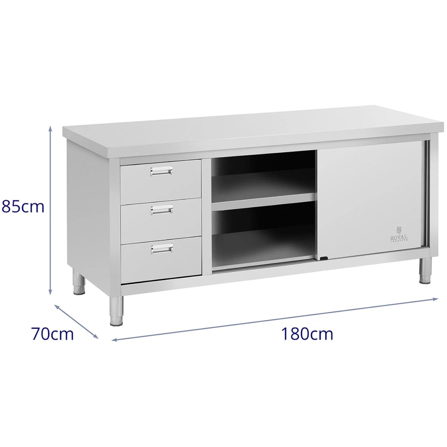 Tables – Table, central worktop, with a cabinet with sliding - Carlat