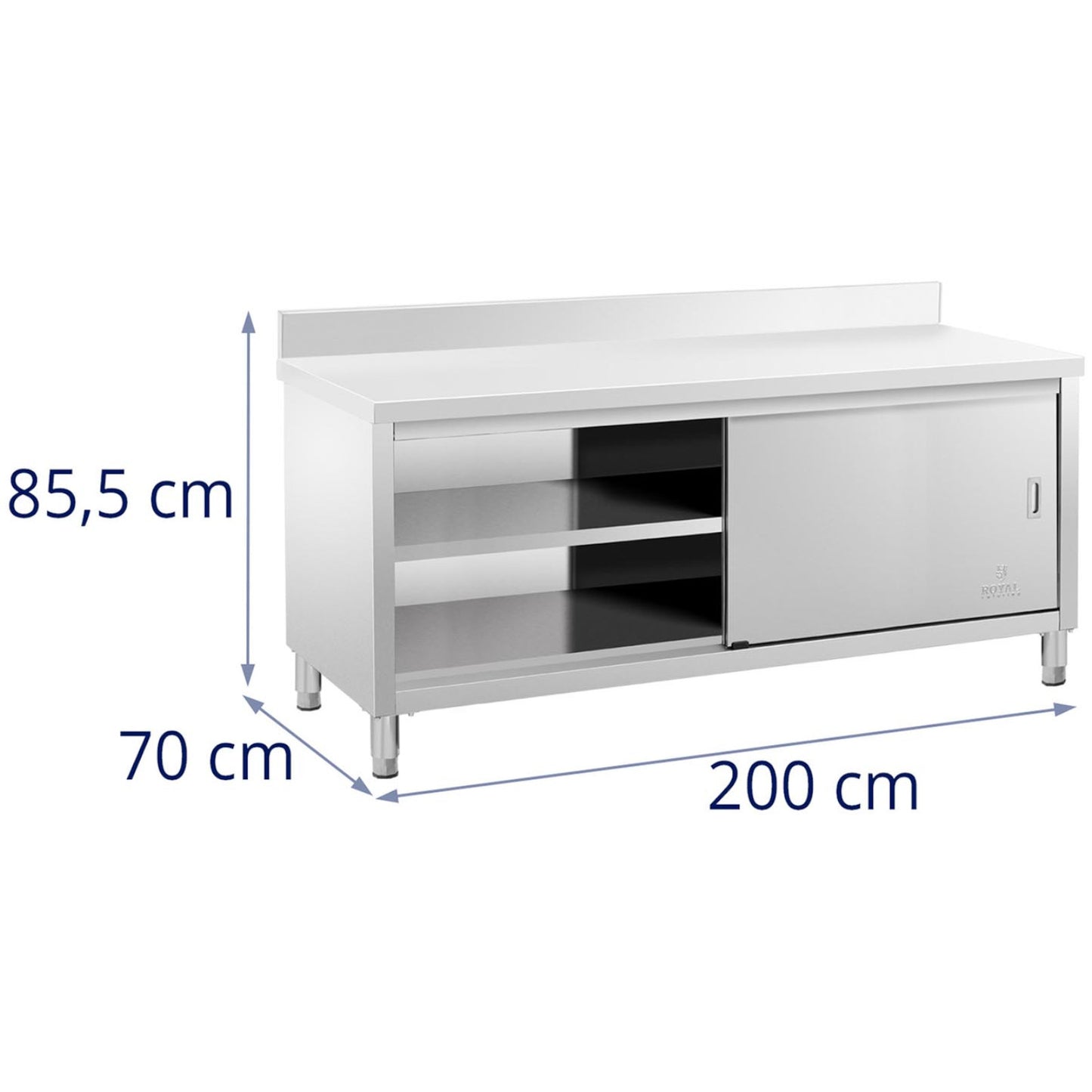 Tables – Table, wall-mounted worktop with cabinet and sliding door - Carlat