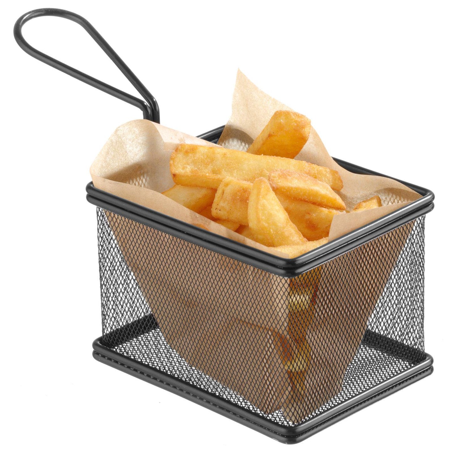 Tableware – Mini basket for serving fried snacks with handle - Carlat