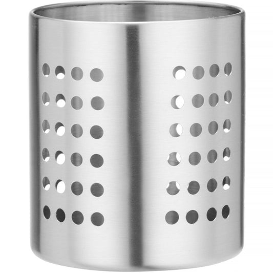 Tableware – Perforated cutlery container, STEEL diameter. 110 x 130 - Carlat