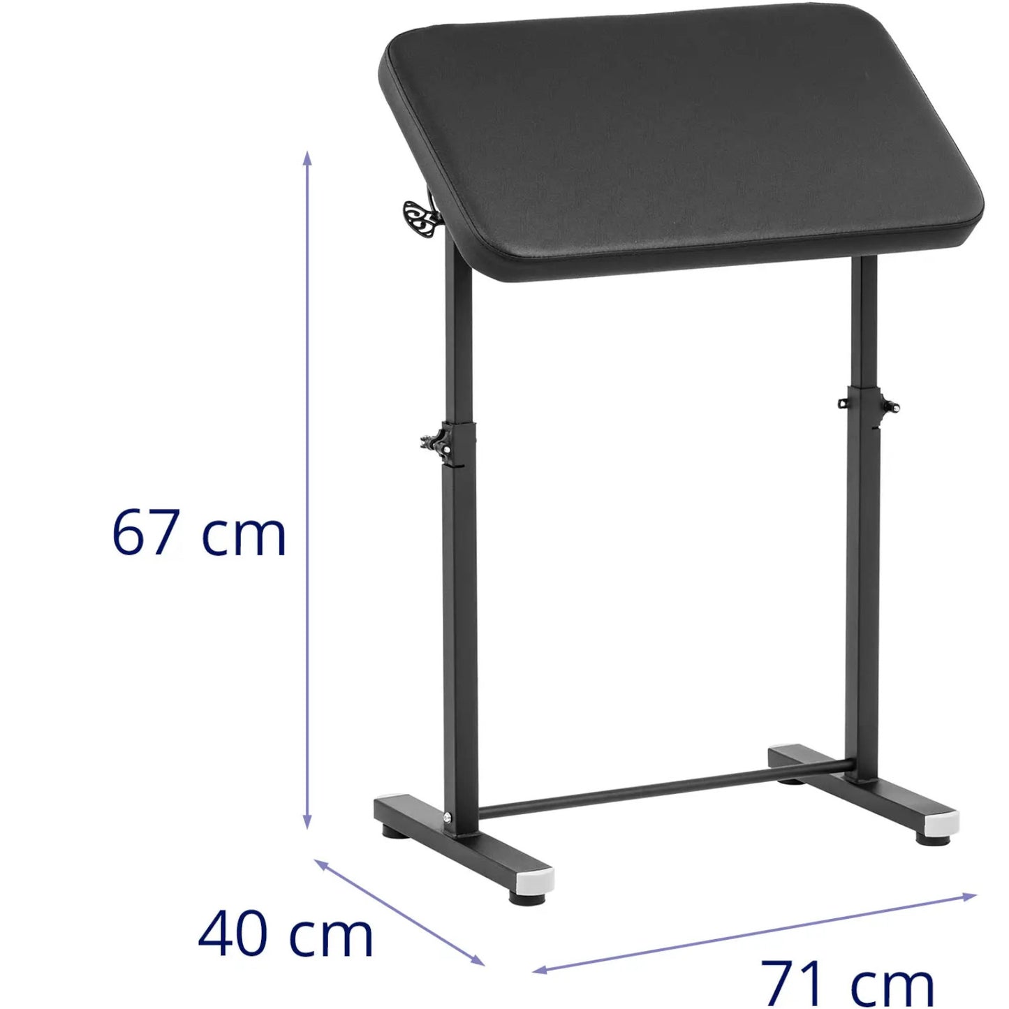 Tattoo armrest, height-adjustable, tiltable, 71 x 40 x 67-109 cm - Carlat