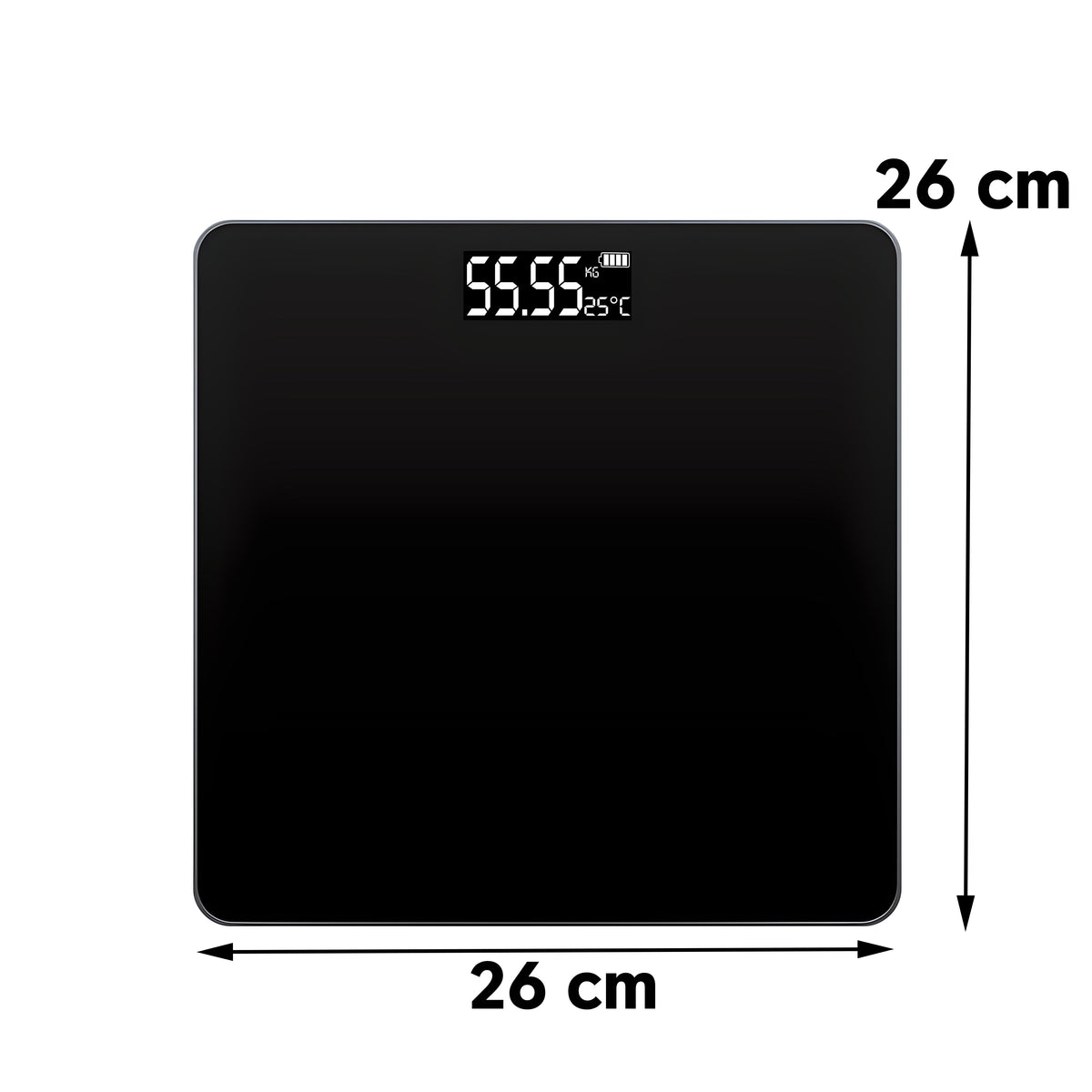 RTO The – Bathroom Scale, Electronic, Glass, LCD, kg - Square, O202 – image 4