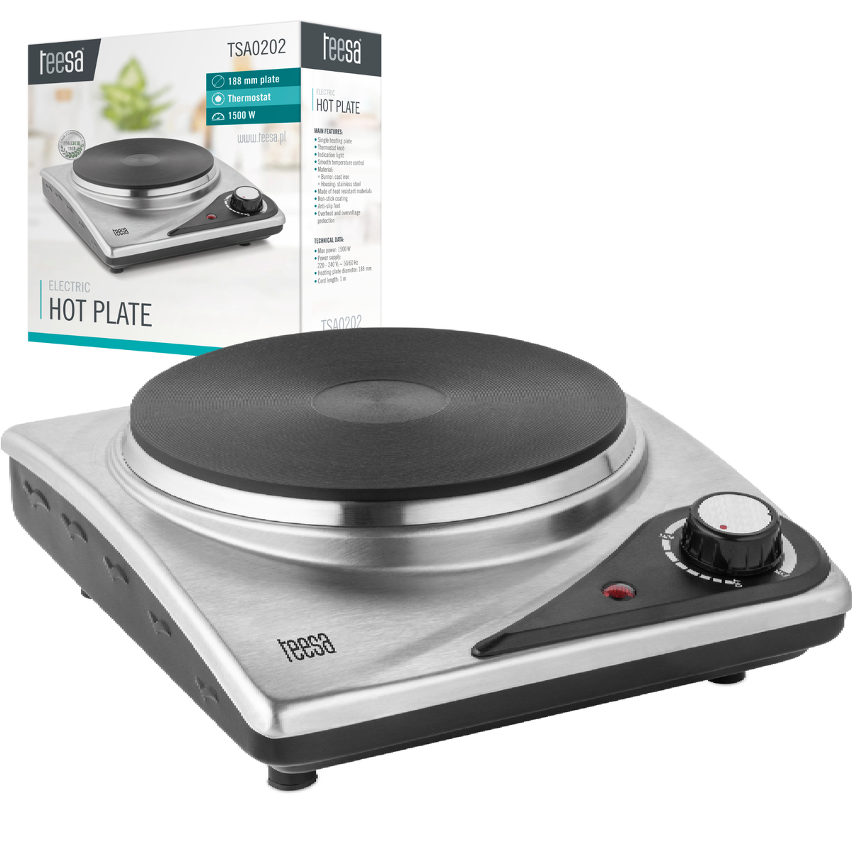 The remaining – 1500W Single-Burner Portable Electric Stove - Carlat
