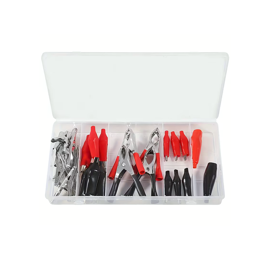 The remaining – Set of 28 alligator clips, boxed - Carlat