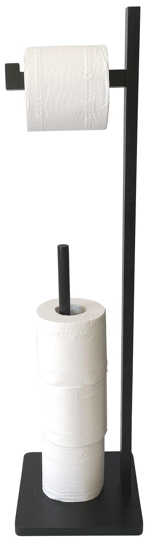 The remaining – Toilet Paper Holder, Bamboo, Black, Kinghoff - Carlat