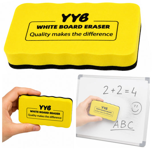 The remaining – Yellow Foam-Felt Whiteboard Sponge, 10.5 cm - Carlat
