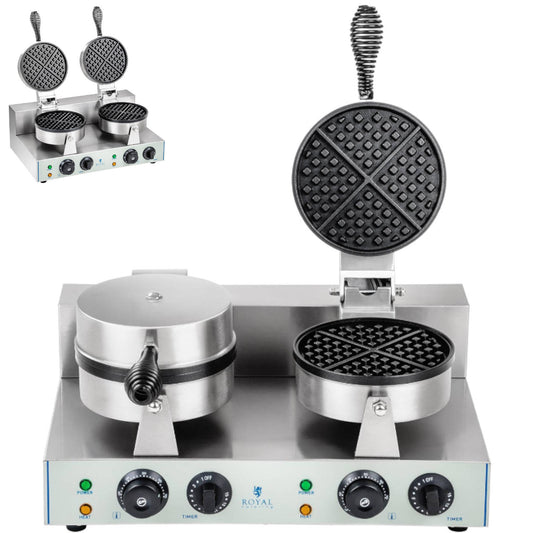 Toasters & Grills – Gofrownica okrągła podwójna TEFLON gofry o - Carlat
