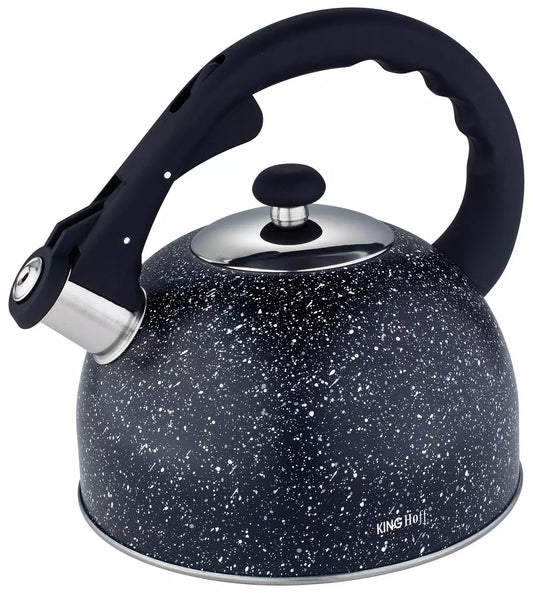 Traditional Teakettles – Kinghoff Traditional 2.6-Liter Black Marble Teakettle - Carlat